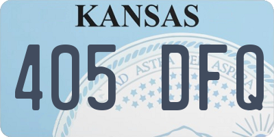 KS license plate 405DFQ
