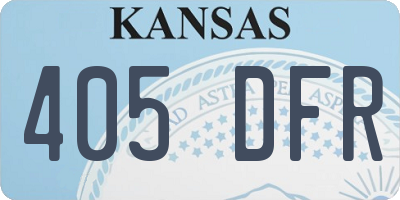 KS license plate 405DFR
