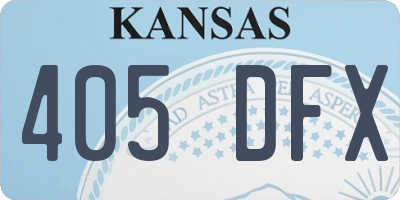KS license plate 405DFX