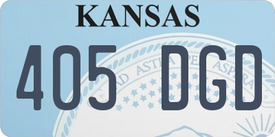 KS license plate 405DGD