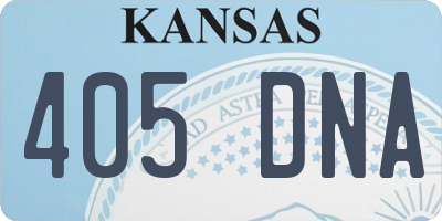KS license plate 405DNA