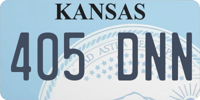 KS license plate 405DNN