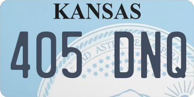 KS license plate 405DNQ
