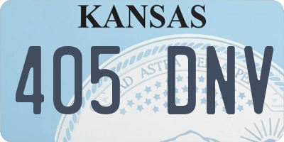 KS license plate 405DNV