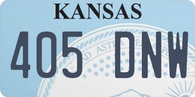 KS license plate 405DNW