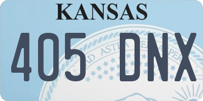 KS license plate 405DNX
