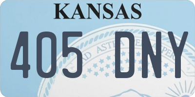 KS license plate 405DNY
