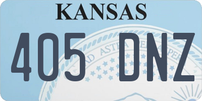 KS license plate 405DNZ