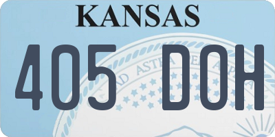 KS license plate 405DOH