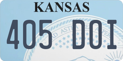 KS license plate 405DOI
