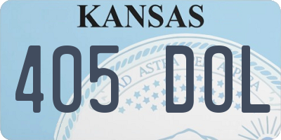 KS license plate 405DOL