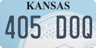 KS license plate 405DOQ