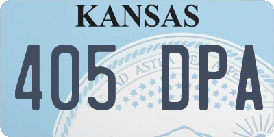 KS license plate 405DPA