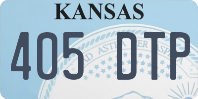 KS license plate 405DTP