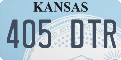 KS license plate 405DTR