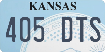 KS license plate 405DTS