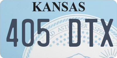 KS license plate 405DTX