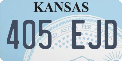 KS license plate 405EJD