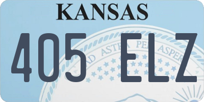KS license plate 405ELZ