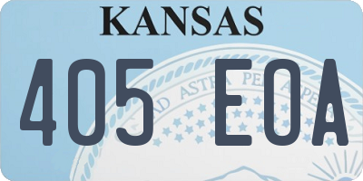 KS license plate 405EOA