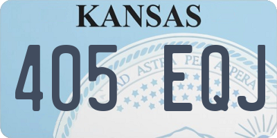 KS license plate 405EQJ