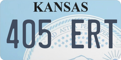 KS license plate 405ERT