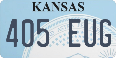 KS license plate 405EUG