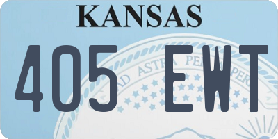 KS license plate 405EWT