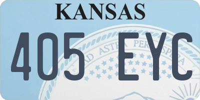 KS license plate 405EYC
