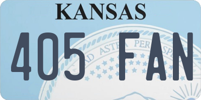 KS license plate 405FAN