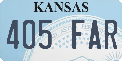 KS license plate 405FAR