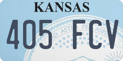 KS license plate 405FCV