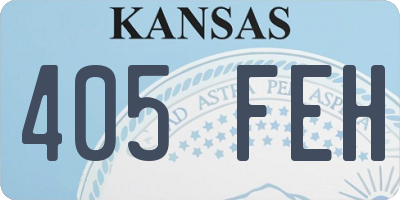 KS license plate 405FEH