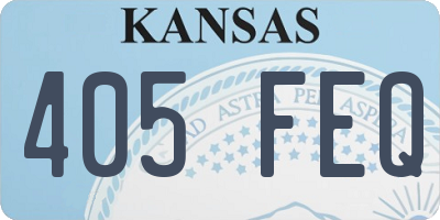 KS license plate 405FEQ