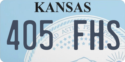 KS license plate 405FHS