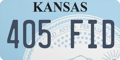 KS license plate 405FID