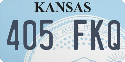 KS license plate 405FKQ