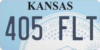 KS license plate 405FLT