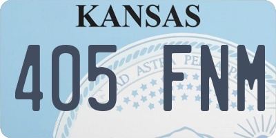 KS license plate 405FNM