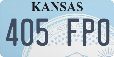 KS license plate 405FPO