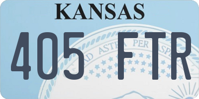 KS license plate 405FTR
