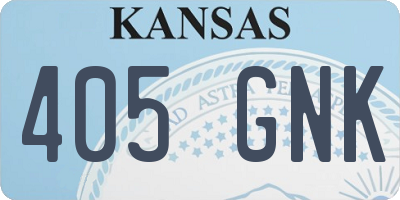 KS license plate 405GNK