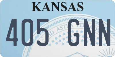 KS license plate 405GNN