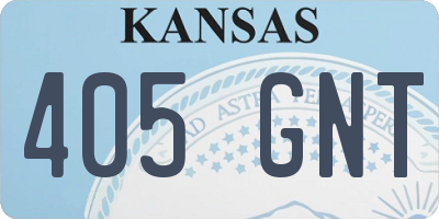 KS license plate 405GNT