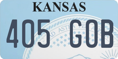 KS license plate 405GOB