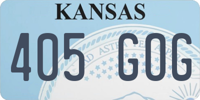 KS license plate 405GOG