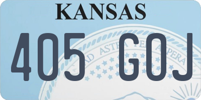 KS license plate 405GOJ