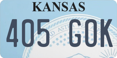 KS license plate 405GOK