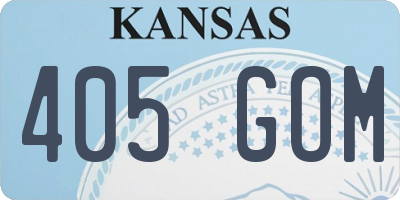 KS license plate 405GOM