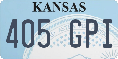 KS license plate 405GPI